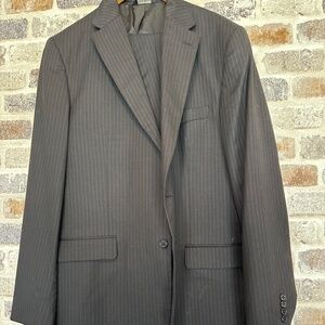 Men's JoS A. Bank Grey with Blue Stripes 2 piece suit